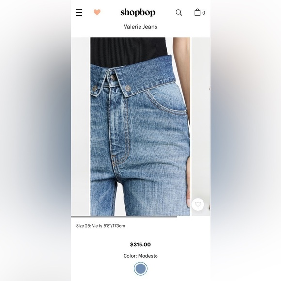 New! SER.O.YA Valerie High Rise Wide Leg Jean In Modesto 26x28 👖 NWT - Picture 4 of 11